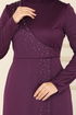 Dress 2459ASMK1074-MS Damson - Thumbnail