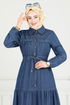 Dress 25019MTS1095-M Dark Denim - Thumbnail