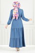 Dress 25019MTS1095-M Denim - Thumbnail