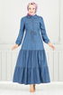 Dress 25019MTS1095-M Denim - Thumbnail