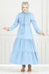 Dress 25019MTS1095-M Light Denim - Thumbnail