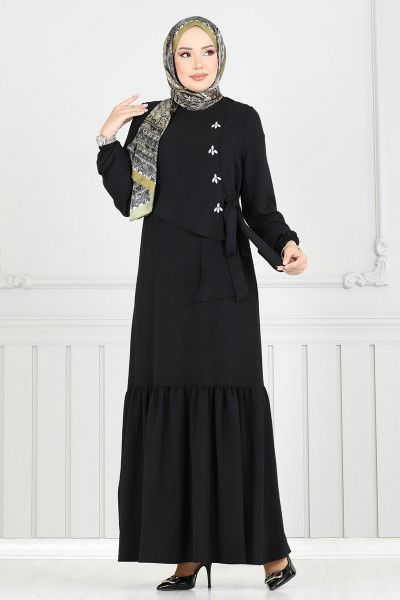 S.L. - الفستان أسود 2680SL432-MS