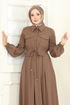 الفستان بني 2713SL432-MS - Thumbnail