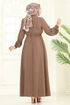 الفستان بني 2713SL432-MS - Thumbnail