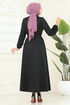 الفستان أسود 2725SL432-MS - Thumbnail