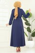 Dress 2725SL432-MS Navy Blue - Thumbnail