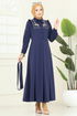 Dress 2725SL432-MS Navy Blue - Thumbnail
