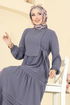 الفستان رمادي غامق 2733SL432-MS - Thumbnail