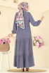 الفستان رمادي غامق 2733SL432-MS - Thumbnail