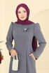 الفستان رمادي غامق 2741SL432-MS - Thumbnail