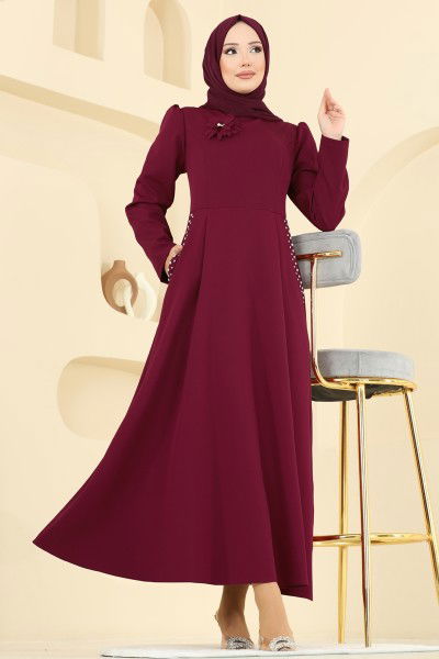 S.L. - Dress 2741SL432-MS Burgundy