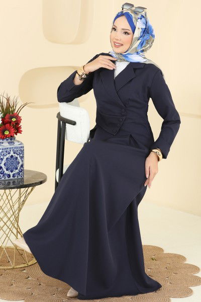 S.L. - Dress 2746SL432-MS Navy Blue