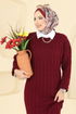 Dress 2752AYD574-MS Burgundy - Thumbnail