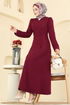 Dress 2754SL432-MS Burgundy - Thumbnail