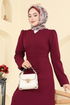 Dress 2754SL432-MS Burgundy - Thumbnail