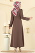 الفستان بيج غامق 2754SL432-MS - Thumbnail