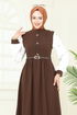 الفستان بني 286ASN888-MS - Thumbnail
