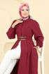 Dress 3060KTR750-MS Burgundy - Thumbnail