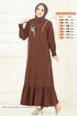 Dress 3077HBS856-MS Brown - Thumbnail