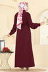 Dress 308ASN888-MS Burgundy - Thumbnail