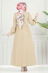 الفستان بيج 3348CR1136-MS - Thumbnail