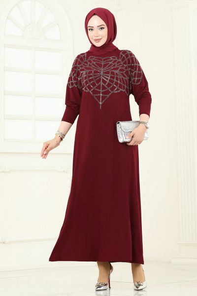 U.Z. - Dress 3402UZ662-MS Burgundy