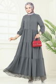 D.V.L. - Dress 380DVL817-MS Anthracite
