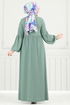 الفستان أخضر باهت 405DVL817-MS - Thumbnail