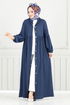 الفستان كحلي 406DVL897-M - Thumbnail