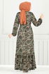 Dress 4086PM1063-M Khaki - Thumbnail