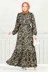 Dress 4086PM1063-M Khaki - Thumbnail