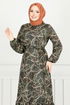 Dress 4086PM1063-M Khaki - Thumbnail