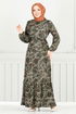 Dress 4086PM1063-M Khaki - Thumbnail