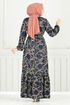 Dress 4086PM1063-M Navy Blue - Thumbnail