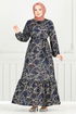 Dress 4086PM1063-M Navy Blue - Thumbnail