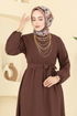 Dress 4116PM271-MS Brown - Thumbnail