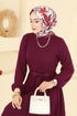 Dress 4120PM271-MS Burgundy - Thumbnail