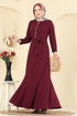 Dress 4121PM271-MS Burgundy - Thumbnail
