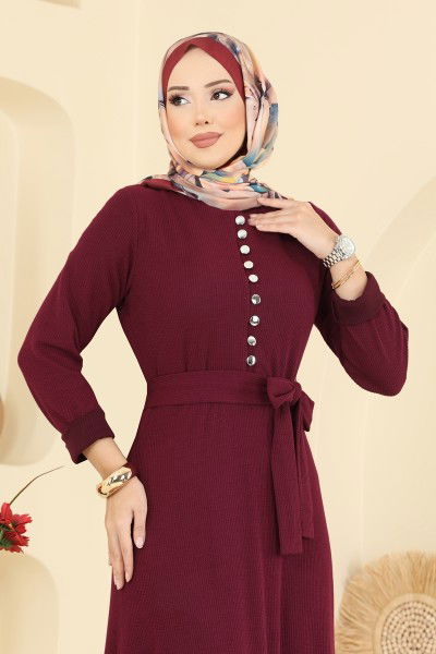 P.R.M. - الفستان خمري 4121PM271-MS