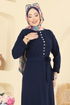 Dress 4121PM271-MS Navy Blue - Thumbnail