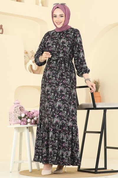 P.R.M. - Dress 4128PM271-MS Pattern 2 Purple
