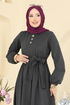 الفستان رمادي غامق 4133PM271-MS - Thumbnail