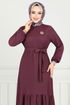Dress 423DVL897-M Damson - Thumbnail