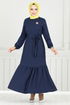 Dress 423DVL897-M Navy Blue - Thumbnail