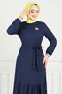 Dress 423DVL897-M Navy Blue - Thumbnail