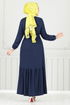 Dress 423DVL897-M Navy Blue - Thumbnail