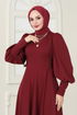 Dress 4608ALG474-MS Burgundy - Thumbnail