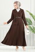 Dress 4747ZNK903-M Brown - Thumbnail
