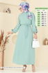 الفستان أخضر باهت 5001MDA386-MS - Thumbnail