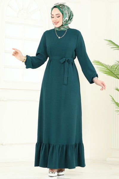 M.O.R. - الفستان بترولي فاتح 5003MDA386-MS